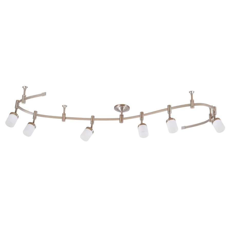 Catalina Lighting 96” 6-Light LED Flex Track Brushed Nickel